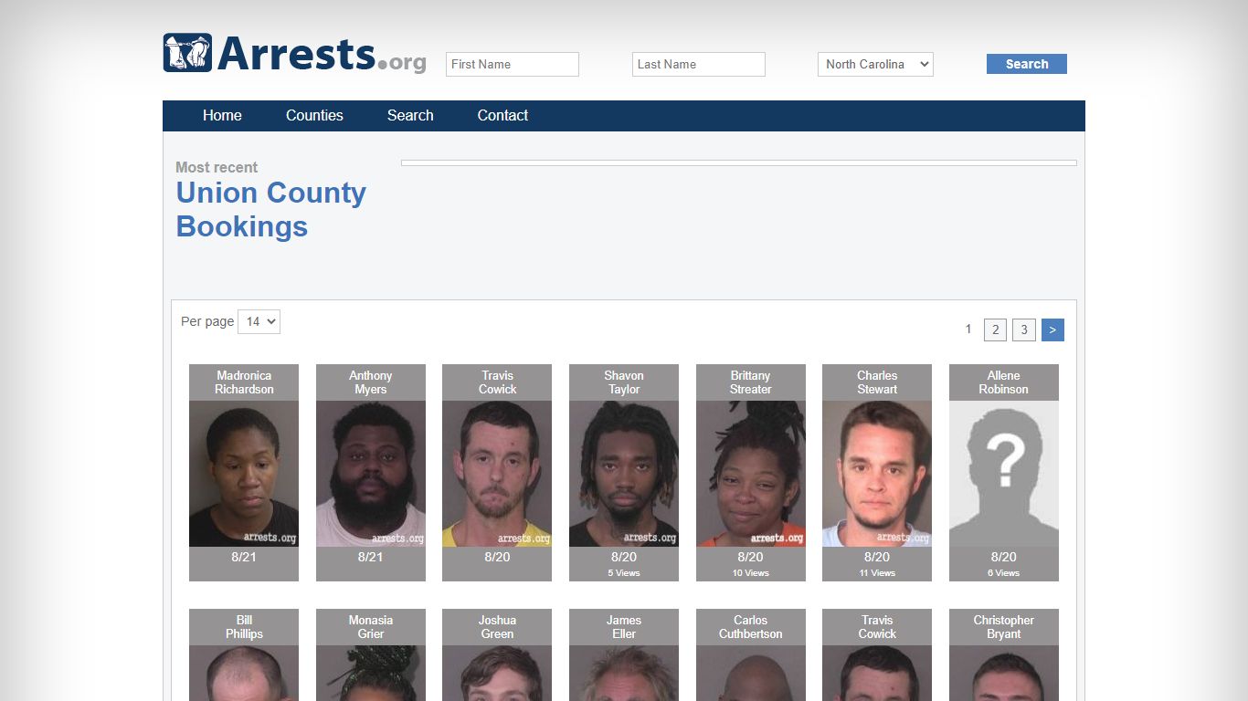 Union County Arrests and Inmate Search